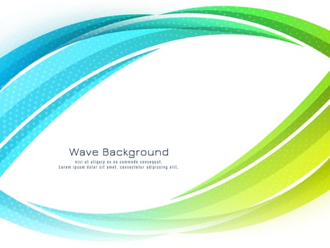 Abstract colorful wave design decorative background vector