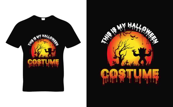 Halloween sort quotes t-shirt template design for Halloween day and POD business vector