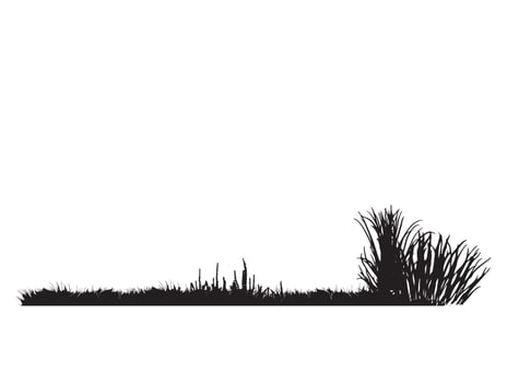 grass silhouette landscape banners of wavy meadows with grass vector