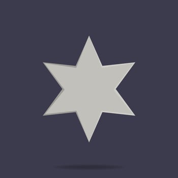 Shuriken icon. Ninja weapon. Samurai equipment. Cartoon style. Clean and modern vector illustration for design, web.