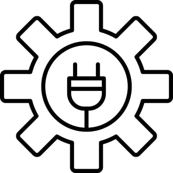 Gear Outline Icon vector