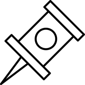 Push Outline Icon vector