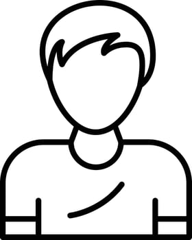 Man Outline Icon vector