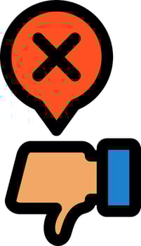 Disagree Line Filled Icon vector