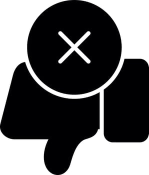 Dislike Glyph Icon vector