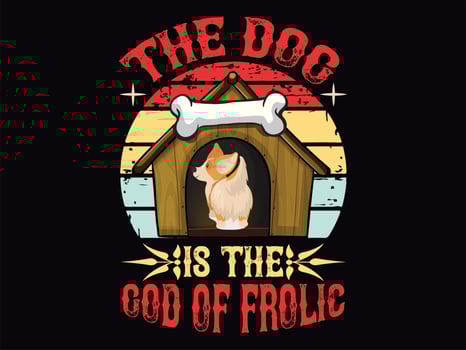 Dog t-shirt design vector file