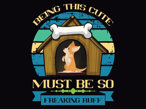 Dog t-shirt design vector file