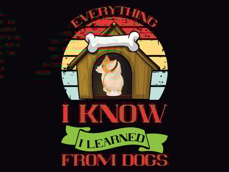 Dog t-shirt design vector file