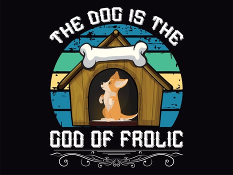 Dog t-shirt design vector file