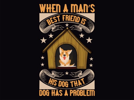 Dog t-shirt design vector file