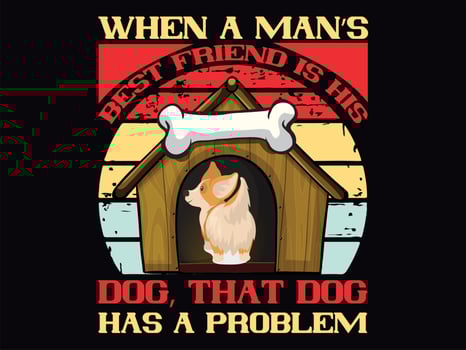 Dog t-shirt design vector file