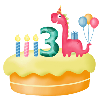 Happy Birthday dinosaur Clipart. png