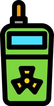 Radiation Detector Line Filled Icon vector