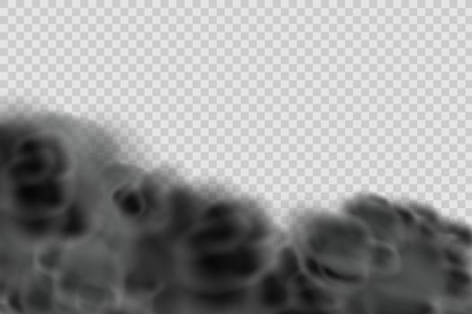 Black dust,clouds and fog. vector