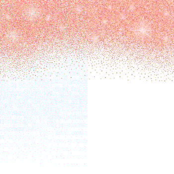 White background with rose gold glitter sparkles or confetti and space for text. vector