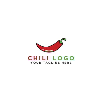 Chili logo design. Isolated vegetables. Vector illustration.