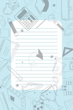 Back to school doodle elements background. vector