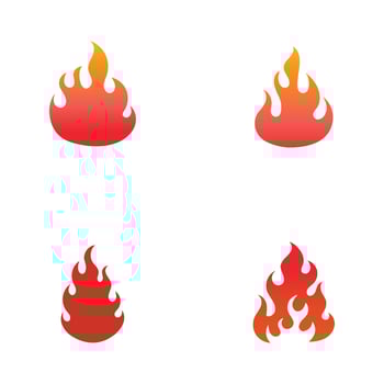 Fire Logo Template  Flame Symbol  Icon Vector