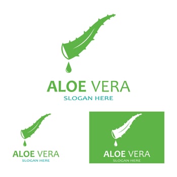 Aloe vera logo vector ilustration template