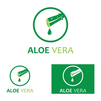 Aloe vera logo vector ilustration template