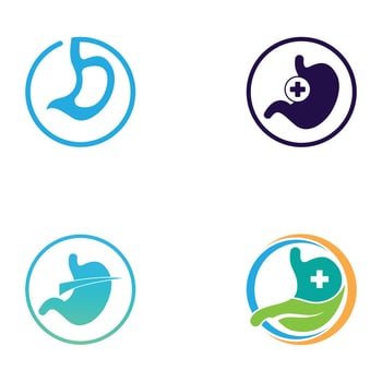 stomach care icon designs vector