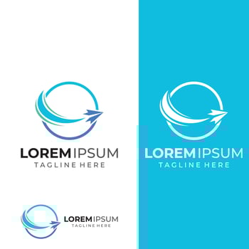 Logistics company vector logo, arrow icon logo, fast digital delivery logo. Using simple and easy logo vector editing.