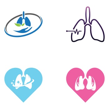 lungs health logo vector
