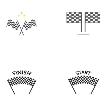 Race flag icon design vector