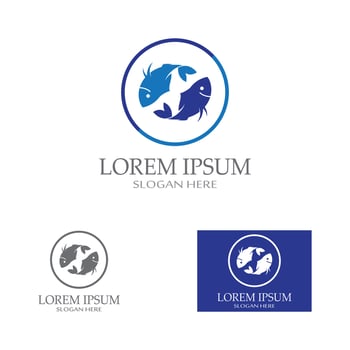 Fish logo template vector