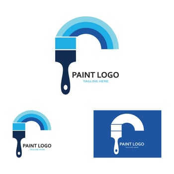 paint brush logo and symbol vector image