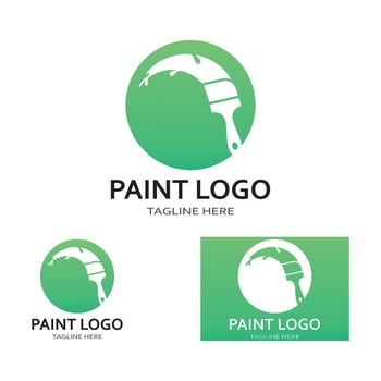 paint brush logo and symbol vector image