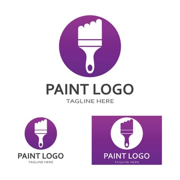 paint brush logo and symbol vector image