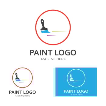 paint brush logo and symbol vector image
