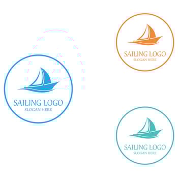Sailing boat logo Template vector