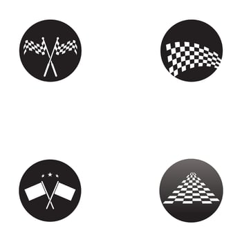 Race flag logo  icon design vector