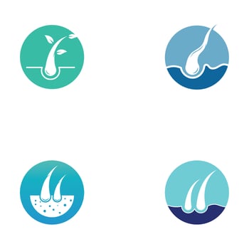 Hair care logo and hair health logo.With illustration template vector design concept