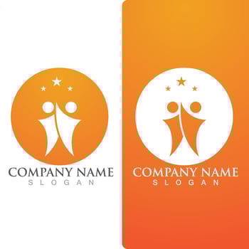 Star success people  icon Template vector illustration design