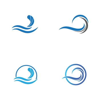 Water wave icon vector