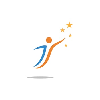people star logo and symbol vector