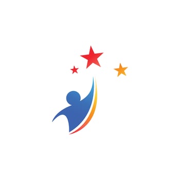 people star logo and symbol vector