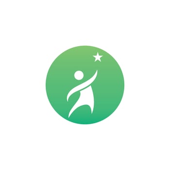 people star logo and symbol vector