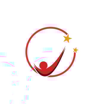 people star logo and symbol vector