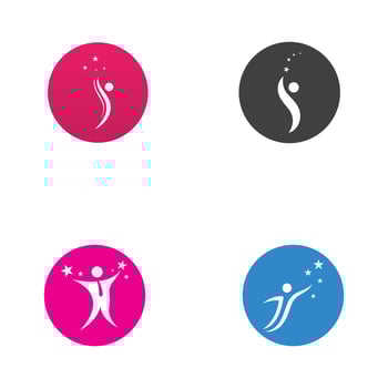 people star logo and symbol vector