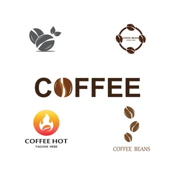Coffee bean logo vector