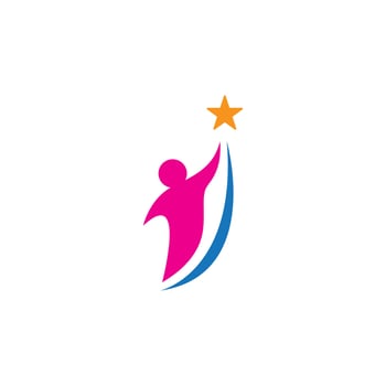 people star logo and symbol vector