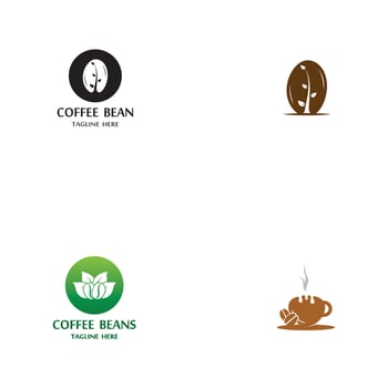 coffee bean icon vector illustration template