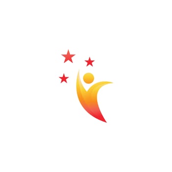 people star logo and symbol vector