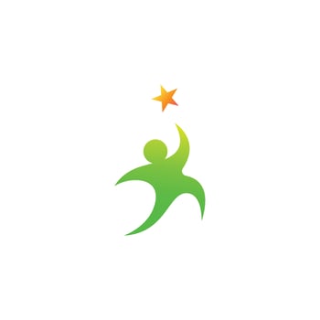 people star logo and symbol vector