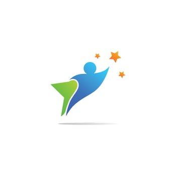 people star logo and symbol vector