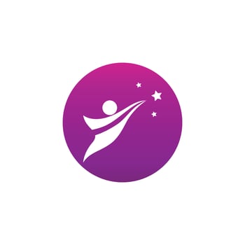 people star logo and symbol vector